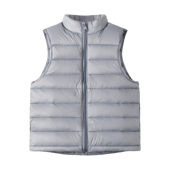 Staki Black Puffer Vest Toddler Girls Fleece Sleeveless Jacket Kids Fall Winter Warm Waistcoat Outerwear(Blue,5-6 Years)