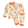 thumbnail image 1 of Staki Boy Clothes Fall Baby Toddler Boy Clothes Fall Winter Outfit Long Sleeve Sweatshirts Pants Set 6 9 12 18 24 Months Boy Clothes(Orange,2-3 Years), 1 of 3