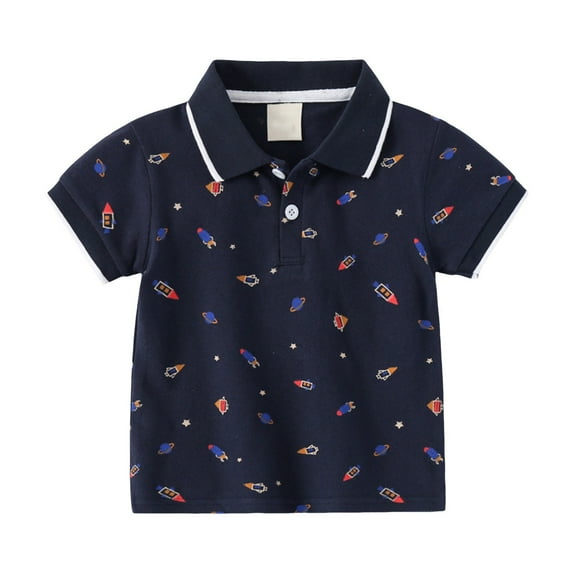 Staki Boys Golf Baby/Toddler Boys Knit Collared Short Sleeve Active Performance Polo 18-24M 2-6Y(Navy,2-3 Years)