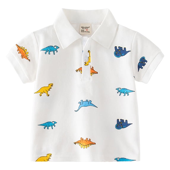 Staki Boys Golf Shirts Boys Polo Shirt - Short Sleeve Performance Golf Shirt, Casual Collared Tee 12-24M 2-5Y(White,2-3 Years)