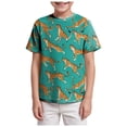 thumbnail image 1 of Staki Boys Graphic Tees Boys Short Sleeve Shirts Kids Summer Crewneck T-Shirts Casual Tops Tees 3-9Y 10-13Y(Green,12-13 Years), 1 of 5