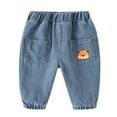 thumbnail image 1 of Staki Boys Jeans Boys' Pocket Stretch Skinny Fit Denim Jean Button Closure(Light Blue,2-3 Years), 1 of 4