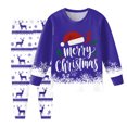 thumbnail image 1 of Staki Boys Pajamas Sets Christmas Boys Pajamas Big Boys Pjs Set Long Sleeve and Pants 2 Piece Boys Sleepwear Lounge Clothes(Blue,6-7 Years), 1 of 5