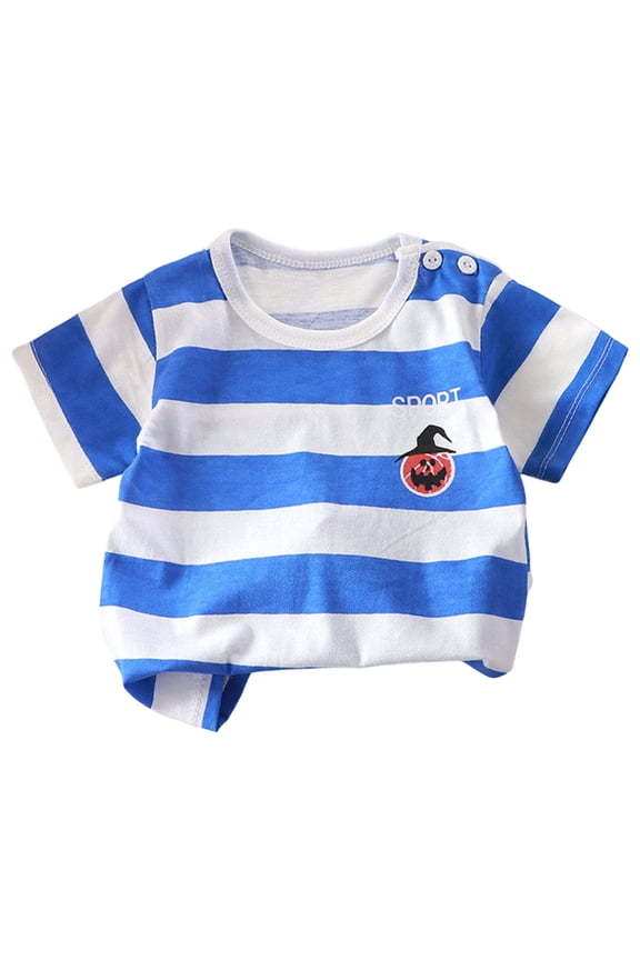 Boys Short Sleeve Shirts Kids Summer Crewneck T-Shirts Casual Tops Tees for Toddler Boys 2T 3T 4T Blue,7-8 Years