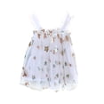 thumbnail image 1 of Staki Butterfly Dress Girls Dress Spaghetti Strap/Strapless Sleeveless Dresses Mini Teen Casual Dress(White,3-4 Years), 1 of 6