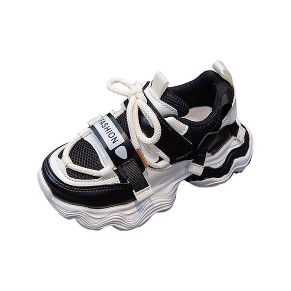 Staki Cheer Shoes Girls Toddler Shoes Girls Kids Sneaker Breathable Walking Shoes for Kids Girls Toddler(Black,12.5 Little Kid)