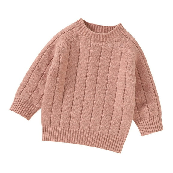 Staki Cheers Sweater Girls Knit Sweaters Trendy Long Sleeve Pullover Tops(Pink,9-12 Months)