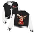 thumbnail image 1 of Staki Christmas Jacket for Girls Toddler Christmas Hoodie Sweatshirt Fall Clothes Girls Jacket(Black,7-8 Years), 1 of 7