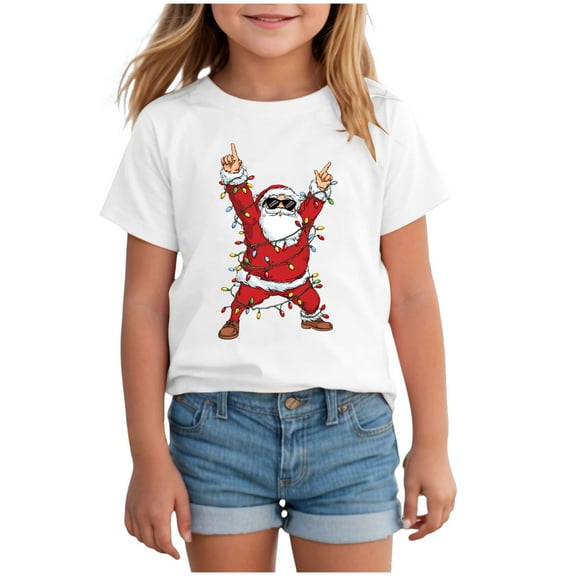 Staki Christmas Shirt for Toddler Girls Raglan Long Sleeve Shirts Crew Neck Soft Casual Tunic Tops Kids Girls Basic Tees Blouses(White,9-10 Years)