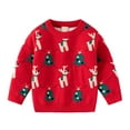 thumbnail image 1 of Staki Christmas Sweater Funny Boys Ugly Christmas Sweater Printed Holiday Pullover for Kids Sweatshirts(Red,4-5 Years), 1 of 8