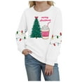 thumbnail image 1 of Staki Christmas Sweatshirt Girl Sweatshirts Christmas Crewneck Long Sleeve Pullover Cotton Graphic Top Sweater Shirts(White,2-3 Years), 1 of 4