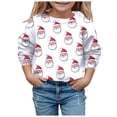 thumbnail image 1 of Staki Christmas Tree Sweatshirt for Kids Little Girls Sweatshirts Cotton Long Sleeve Crewneck Pullover Toddler Kids Winter Warm Shirt Sweater Tops(White,2-3 Years), 1 of 4