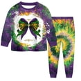 thumbnail image 1 of Staki Clothes for Baby Girl Girls Casual Pants Loose Soft Breathable Toddler Carnival Outfit Girl's Sleepwear for Kids Teens 2-9Y(Dark Purple,2-3 Years), 1 of 6