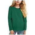 thumbnail image 1 of Staki Clothes for Boys Boys Long Sleeve Shirts Kids Crewneck T Shirts Casual Tops Tees(Dark Green,2-3 Years), 1 of 7