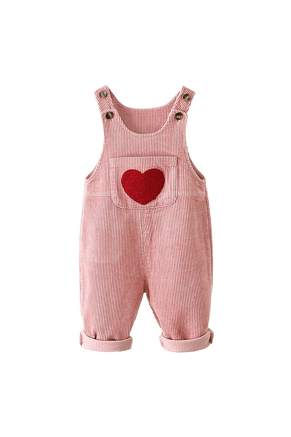 Cotton Overalls Little Big Girls Denim Overalls,Washed for Soft Stretch Jeans Workwear 6-24M 3-5Y(Pink,3-4 Years)