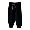 thumbnail image 1 of Staki Cotton Sweatpants Girls Girls Sweatpants Casual Joggers with Drawstring Waist and Pockets, Great for Toddler Girls(Black,7-8 Years), 1 of 5