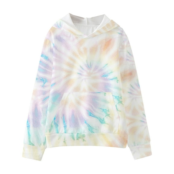 Staki Crop Tops for Kids Cute Hoodies for Girls Fashion 2025 Oversized Hooded Sweatshirt School Youth Sweater Winter Trendy Teen Clothes(Yellow,5-6 Years)