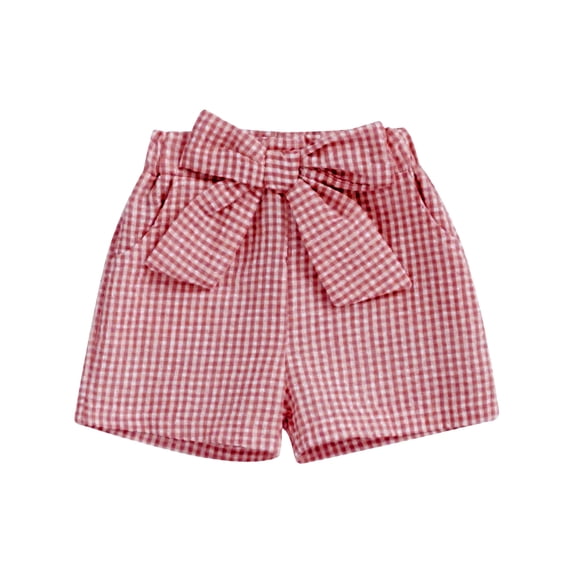 Staki Cute Girl Clothes Girls Ruffle Athletic Shorts with Pockets High Waisted Kids Sport Shorts for Basketball Running 9-24M 2-4Y(Red,9-12 Months)