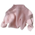 thumbnail image 1 of Staki Cute Long Sweaters Girls Neck Sweaters Kids Fall Fashion Long Sleeve Rib Knit Pullover Clothes(6-12 Months,Pink), 1 of 3