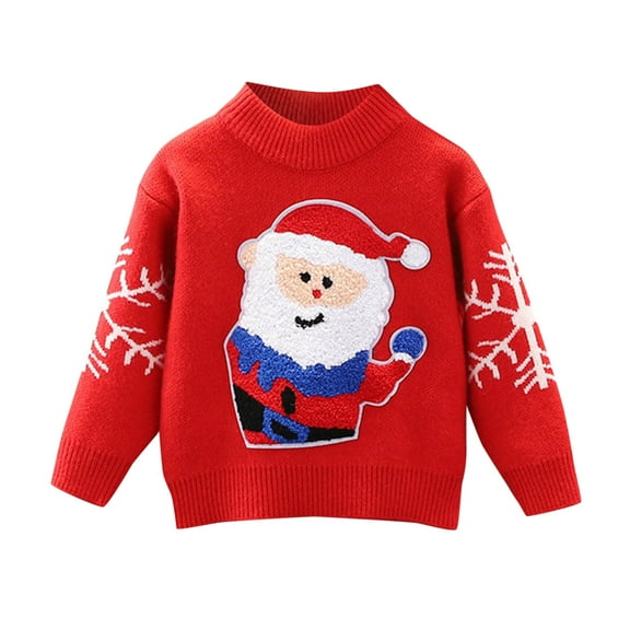 Staki Fall Long Sleeve Shirts Kids Sweaters Boys Turtleneck Knit Winter Warm Long Sleeve Fall Pullover Sweater Tops ( Red,2-3 Years)