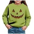 thumbnail image 1 of Staki Fall Toddler Girl Clothes Toddler Cotton Sweatshirt Girls Halloween Pullover Long Sleeve Tops Fall Winter Clothes(Green,5Y), 1 of 4