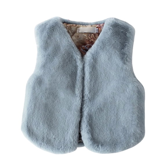 Staki Fleece Vest Kids Baby Girls Toddler Vest Warm Sleeveless Jacket Spring Winter Children Waistcoat(Dark Gray,8-9 Years)