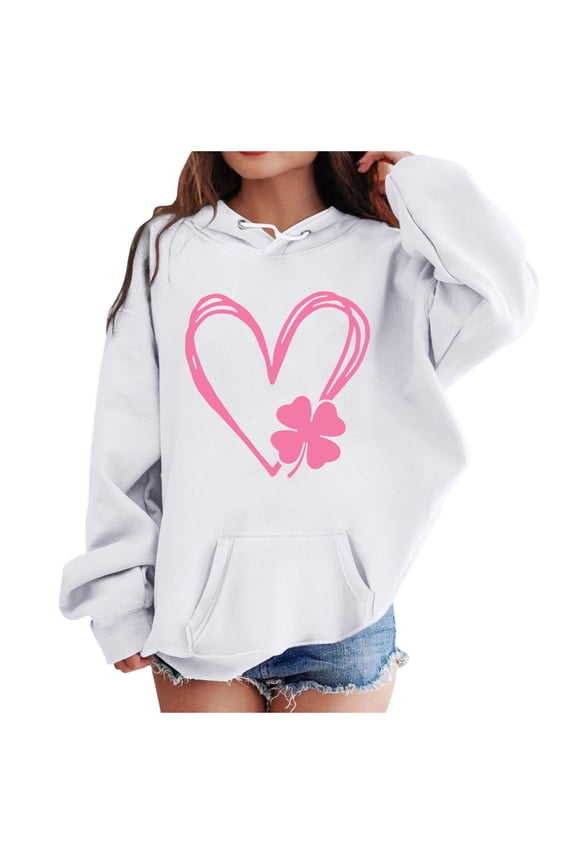 Fleece Zip Hoodie Sweatshirts for Girls - Soft Long Sleeve Pullover Stylish Butterfly Smiley Face Shirt (White,11-12 Years)