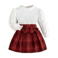 thumbnail image 1 of Staki Girl Dresses Casual Sleeveless Dress and Cardigan Set 2 Piece Kids Girls Christmas Santa Dress Outfit Christmas Dresses for Girls(Red,2-3 Years), 1 of 7