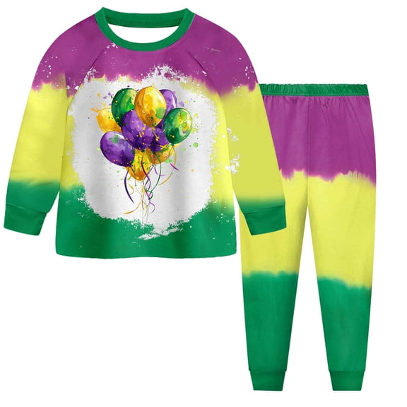 Staki Girl Outfits Toddler Baby Carnivals Girl Outfit Ribbed Knit Shirt Set Little Kids 2-9Y(Green,7-8 Years)