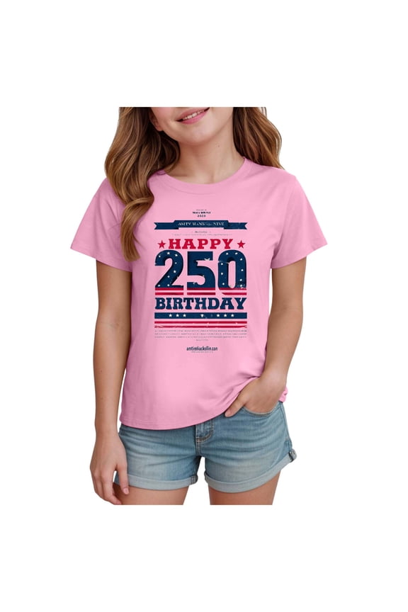Girls 4th of July Shirt Toddler American Flag Tshirt for Girls Patriotic Tops Kids 4th of July Outfits Tee USA Short Seleve 2T 3T 4T(Pink,5-6 Years)