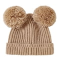 thumbnail image 1 of Staki Girls Beanie Baby Beanie Winter Hat with Bear Ear for Infant Toddler Boys Girls Soft Knitted Skull Cap(Coffee,0-12 Months), 1 of 5