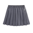 thumbnail image 1 of Staki Girls Black Skirt Girls Pleated Skirt Kids School Uniform Elastic High Waist Tennis Skirts with Shorts 2-9Y 10-18Y(Gray,4-5 Years), 1 of 9