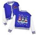 thumbnail image 1 of Staki Girls Bomber Jackets Kids Baseball Jackets Casual Jacket Christmas Bomber Jackets(Blue,11-12 Years), 1 of 7