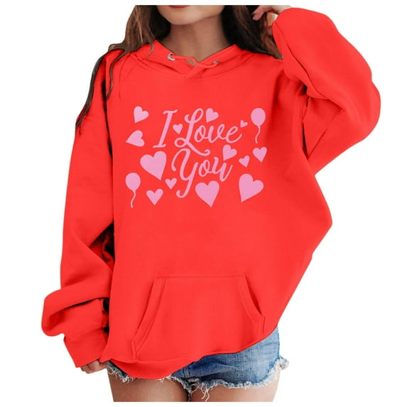 Staki Girls Clothes Teen Girls Halloween 3D Printed Hoodies Spooky Season Sweatshirt Letter Print Cute Casual Trendy Pullover Clothes (Red,8-10 Years)