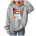 thumbnail image 1 of Staki Girls Halloween Sweatshirt Long Sleeve Pullover Hoodies Cute Hoodie Fall Winter Trendy Clothes for Girl(Gray,8-10Years), 1 of 9