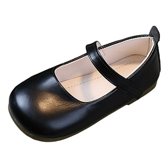 Staki Girls Loafers Girls Dress Shoes Toddler Mary Jane Shoes Flats with Bow for Toddler/Little/Big Kids(Black,6.5 Big Kid)