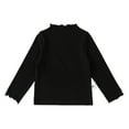 thumbnail image 1 of Staki Girls' Long Sleeve Fall Shirts Soft Casual Tops for Autumn Cute Long Sleeve Tops(Black,12-18 Months), 1 of 3
