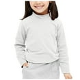 thumbnail image 1 of Staki Girls Long Sleeve Shirts Kids Basic Tees for Kids Girls Long Sleeve T Shirts(White,12-14 Years), 1 of 4