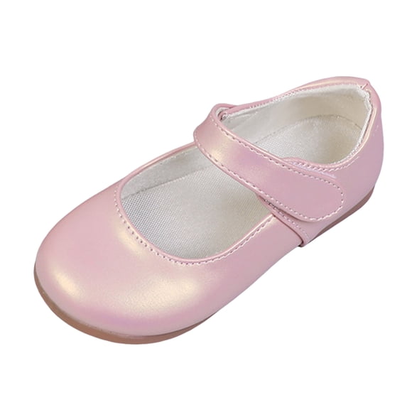 Staki Girls Mary Jane Dress Shoes Mary Jane Flats for Toddler Girls Little Kids Glittery Dress Princess Wedding Ballet Shoes(Pink,10.5 Toddler)