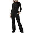 thumbnail image 1 of Staki Girls One Piece Snowsuit Waterproof Ski Snowboard Coverall Girls' Snow Wear 4T,5T,6Y,7Y,8Y,9Y,10-13Y(Black,8-9 Years), 1 of 9