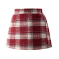 thumbnail image 1 of Staki Girls' Pleated Skirt Girls Pleated Skirt Kids School Uniform Elastic High Waist Tennis Skirts with Shorts 3-9Y 10-12Y(Red,4-5 Years), 1 of 4