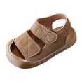thumbnail image 1 of Staki Girls Reef Sandals Kids Sandals Girls Slide Summer Non-slip Cork Glitter Toddler Slippers with Adjustable Straps for Indoor & Outdoor(Khaki,8 Toddler), 1 of 7