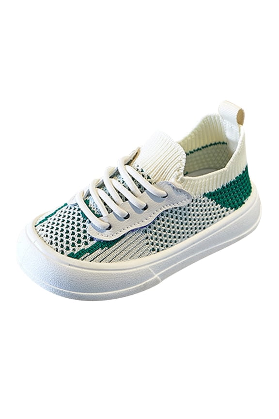 Girls School Shoes Kids' Classic Sneakers Comfortable Everyday Shoes for Toddler Girls(Green,11.5 Little Kid)