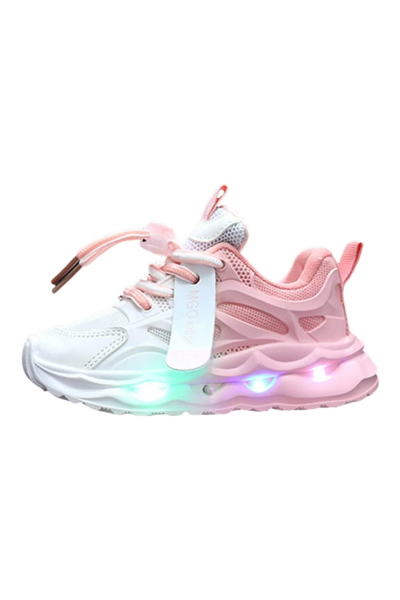 Girls Sneakers LED Light up Girls Sneakers Lightweight Tennis, Athletic, Kids and Toddler Light up Shoes for Girls Little Kid Shoes(,)