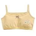 thumbnail image 1 of Staki Girls Soft Training Bras Pull-On Cami First Bra with Double-Layer Lined Gentle Coverage for Beginners Light Yellow,11-12 Years, 1 of 6