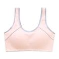 thumbnail image 1 of Staki Girls Sports Bra Kids Racerback Training Bras with Sewn in Pads for Tween Light Pink,15-16 Years, 1 of 5