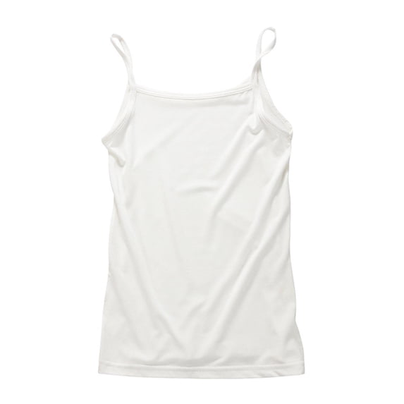 Staki Girls Summer Tops Girls Undershirts Kids Camisole Cami Athletic Ribbed Knit Tank Tops for Dance Yoga 7Y 8Y 9Y(White,4-5 Years)