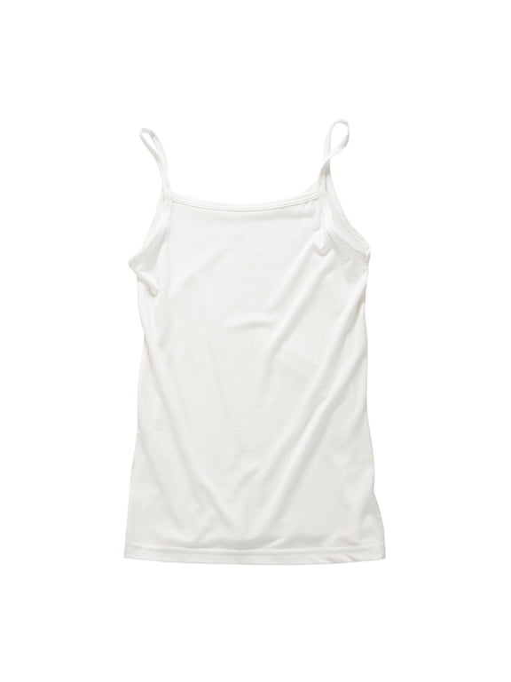 Girls Summer Tops Girls Undershirts Kids Camisole Cami Athletic Ribbed Knit Tank Tops for Dance Yoga 7Y 8Y 9Y(White,6-7 Years)