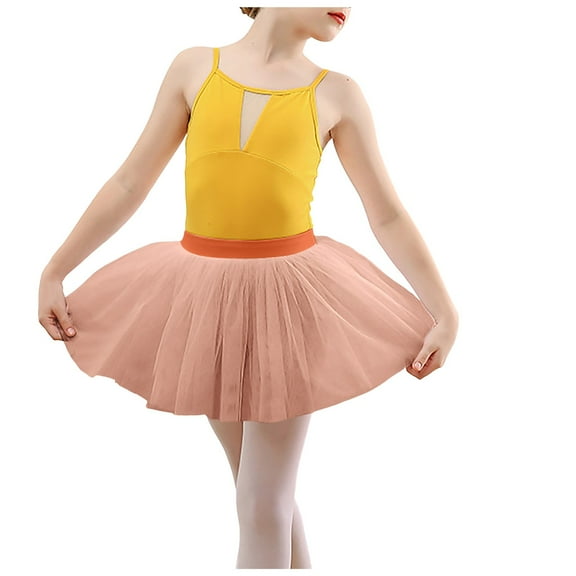 Staki Girls Tutu Bloomer Little Girl's Tutu Skirt Baby Toddler Kids Summer Party Casual Dresses(Orange,3-5 Yesrs)