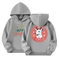 thumbnail image 1 of Staki Graphic Hoodie For Girls Christmas Hoodie Kids Hooded Sweatshirt Preppy Pullover Tops Reindeer Hoodies(Gray,8-10 Years), 1 of 7
